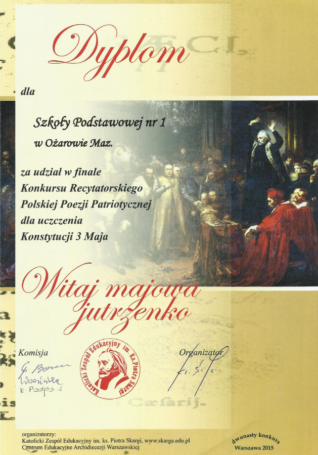 Witaj majowa jutrzenko - dyplom