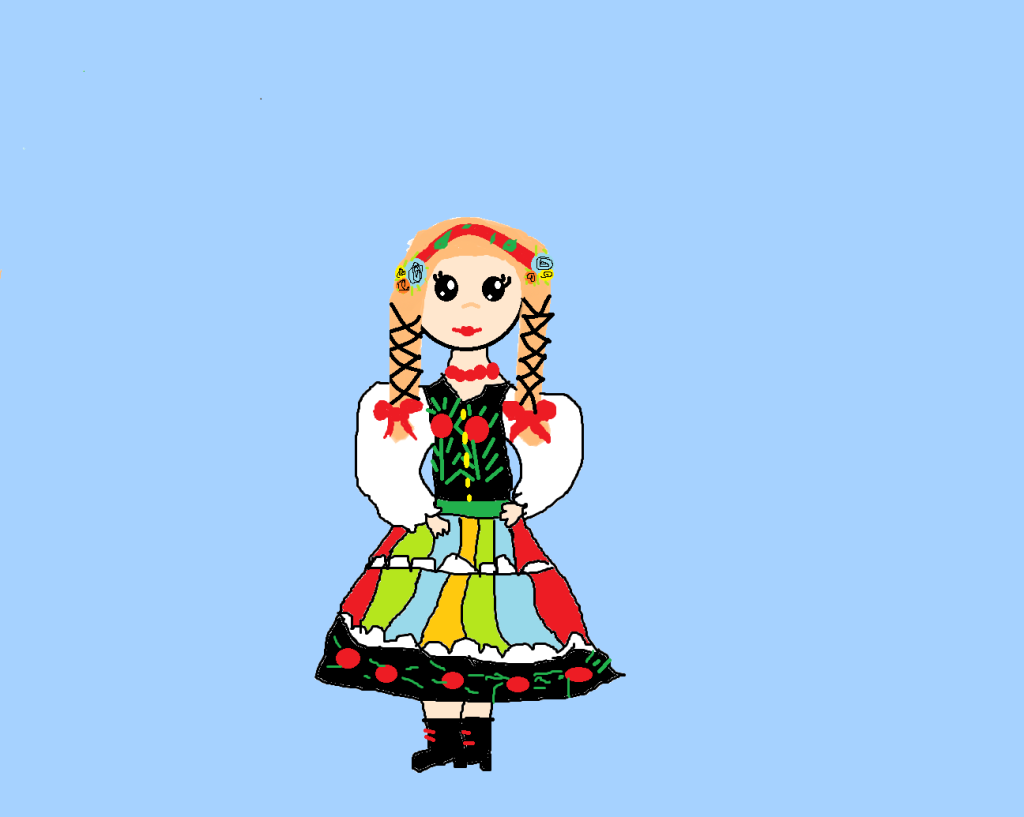 Pałyska Zuzanna kl. 3c strój ludowy