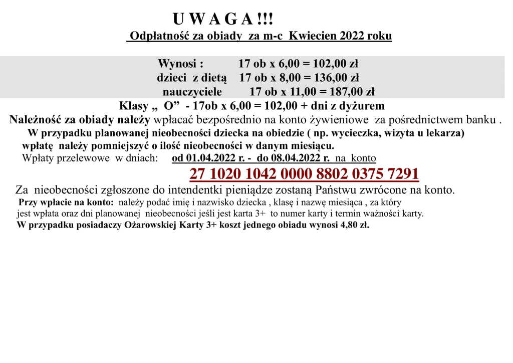 Ogłoszenie obiady marzec 2022-1