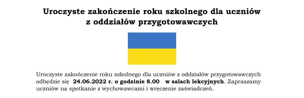Uroczyste zakończenie roku szkolnego dla uczniów      z oddziałów przygotowawczych-1